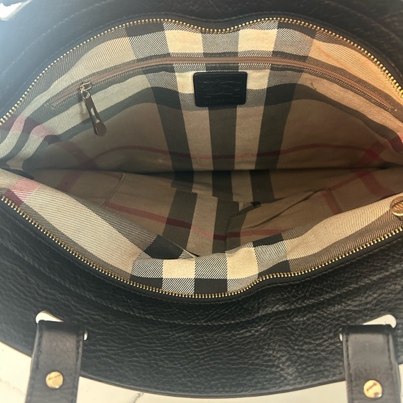 Burberry Black Leather and Canvas Tote 👜 - Picture 11 of 16